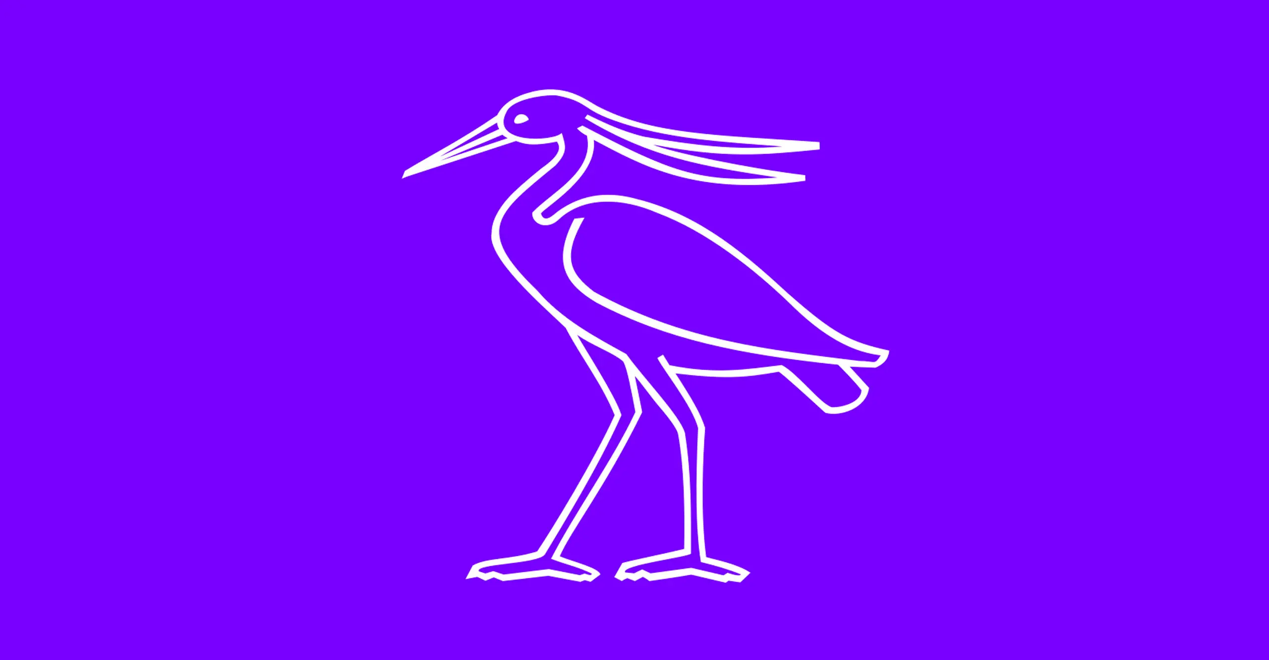 An illustration of a bird over a purple background