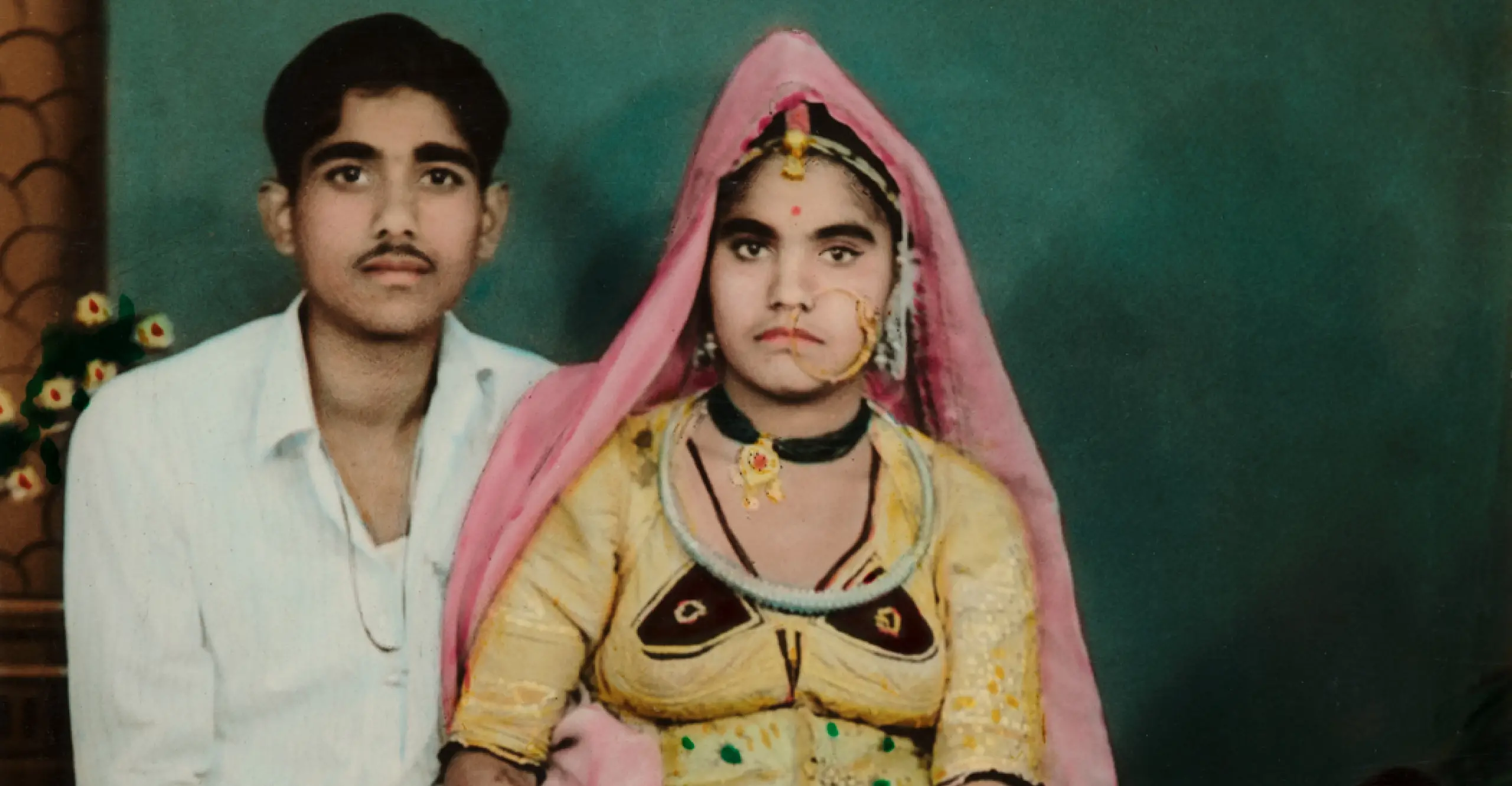 Portrait of a couple, sitting down