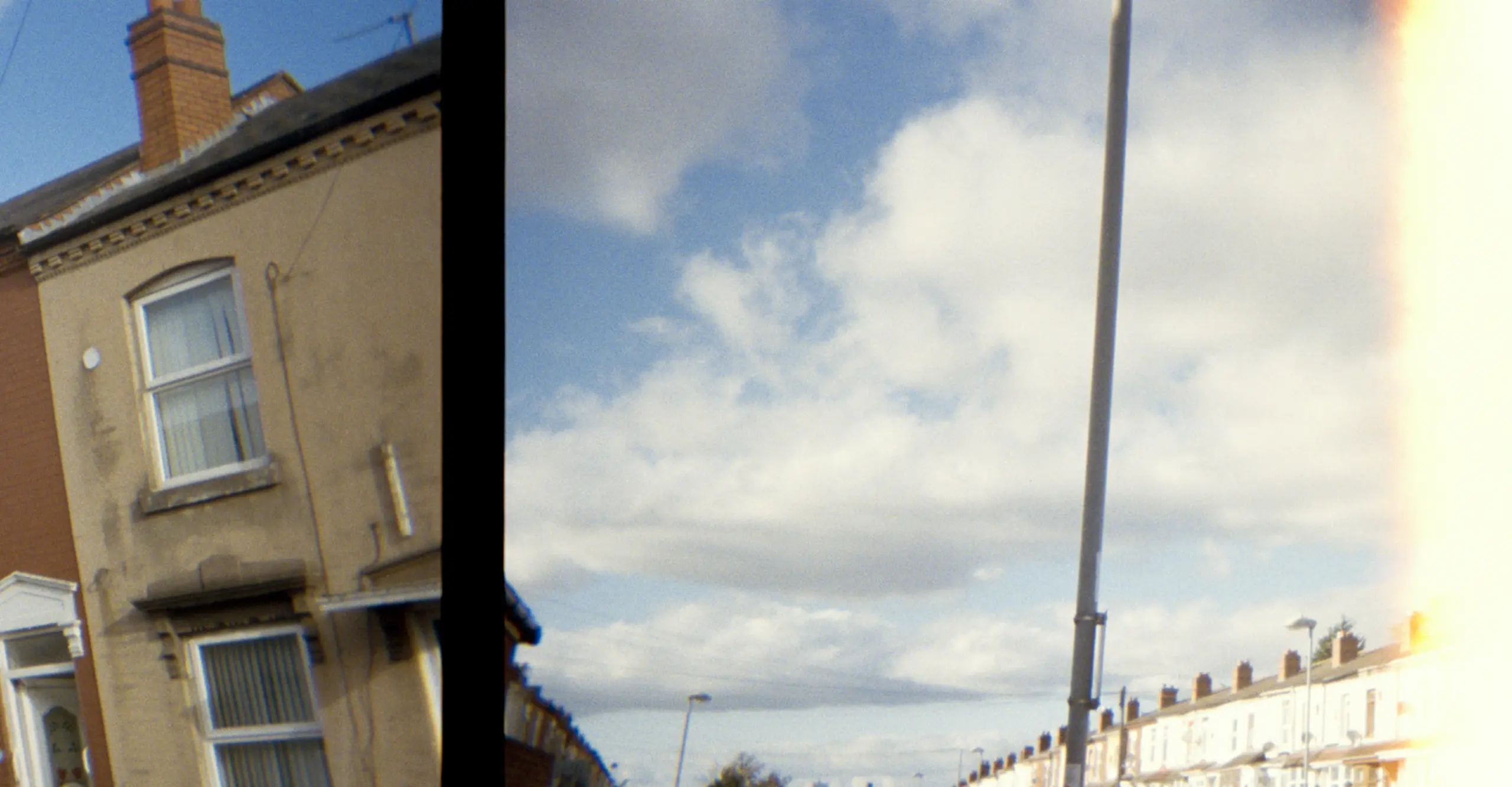 2 frames of photos taken in a street possibly Birmingham