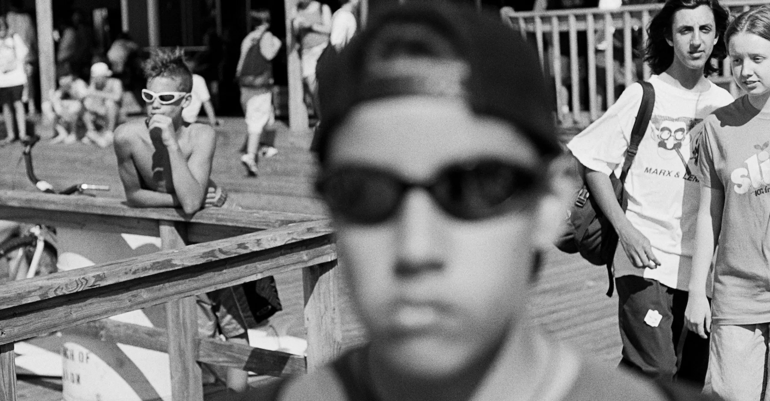 Young people on the boardwalk of Avalon